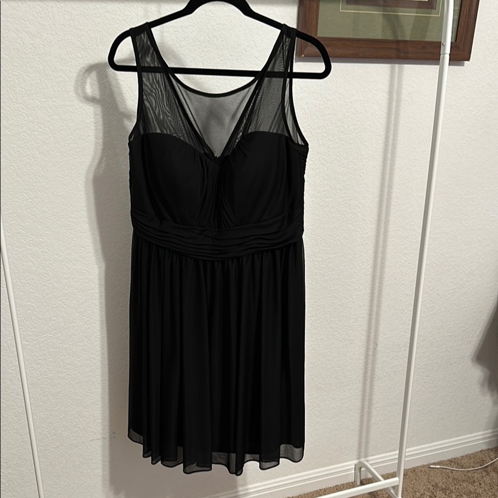 Elegant Black Mesh Dress